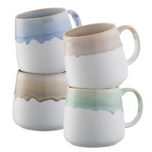 Belleek Coastal Set of 4 Mugs