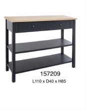 Console Table Two Drawer & Two Shelves Grey