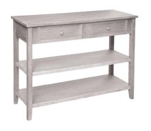 Console Table Two Drawers & Two Shelves Natural