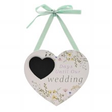 Love Story Countdown Heart Plaque