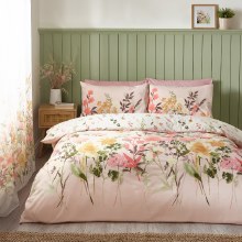 Countryside Floral Pink Double Duvet