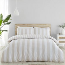 Cove Stripe Natural Double Duvet