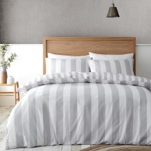 Cove Stripe Silver King Duvet