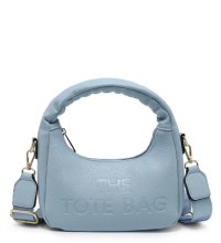 Crossbody Tote Bag Blue Embossed