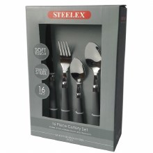 Cutlery Set 16pc Grey Soft