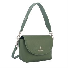 Gionni Handbags Cypress Stud Logo Saddle Bag Green