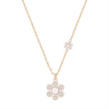 Tipperary Crystal Daisy - Cz & Pearl Pendant GD