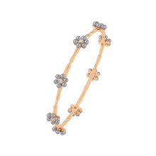 Tipperary Crystal Daisy - Grey Pearl Bangle Gold