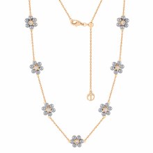 Tipperary Crystal Daisy - Grey Pearl Necklace GD