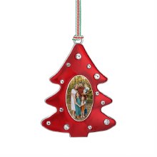 Newbridge Silverware Decor Frame Red Christmas Tree Decoration