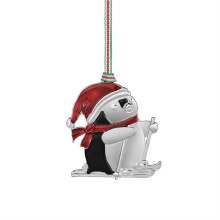 Newbridge Silverware Penguin with Red Hat Christmas Tree Decoration