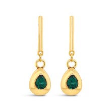 Absolute Jewellery Earring Gold/Emerald E2396EM