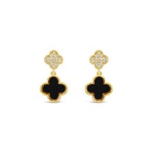 Absolute Jewellery Earring Gold/Jet E2409JT