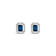Absolute Jewellery Earring Silver/Midnight Blue E2173MB