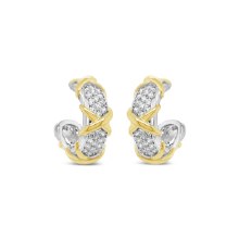 Absolute Jewellery EARRINGS 2 TONED E2444GL