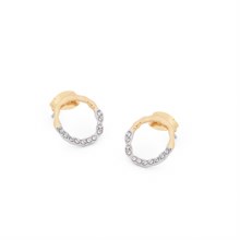 Tipperary Crystal Earrings Circle Pave Gold