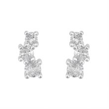 Indulgence Earrings Crystal Stud Rhodium