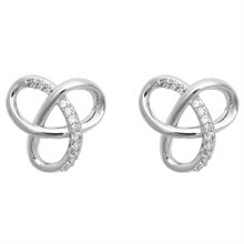 Indulgence Earrings CZ Crystal Knot