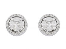 Indulgence Earrings CZ Crystal Round