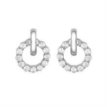 Indulgence Earrings Rhodium CZ Crystal