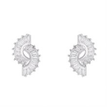 Indulgence Earrings Rhodium Crystal Entwined Earrings