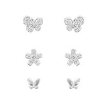 Indulgence Earrings Flower & Butterflies
