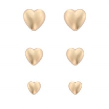 Indulgence Earrings Gold Hearts