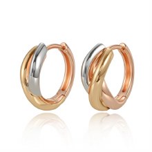 Tipperary Crystal Earrings Gold/Silver/RG Round