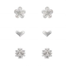 Indulgence Earrings Heart Ball Flowers