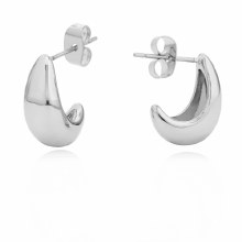 Earrings Mini Pebble Hoop Silver