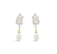 Absolute Jewellery Earrings Pearl Drop E2327GL