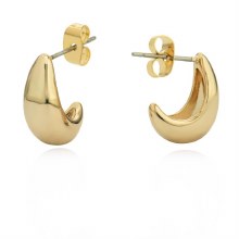 Tipperary Crystal Earrings Pebble Hoop Gold