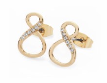 Tipperary Crystal Earrings Rose Gold Infinity 8 Stud