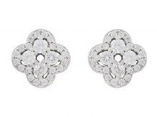 Indulgence Earrings Rhodium CZ Crystal