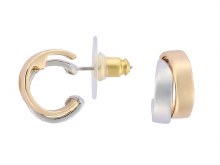 Indulgence Earrings Rhodium Gold Hoop