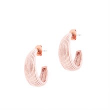 Tipperary Crystal Earrings Shell Hoop Rose Gold