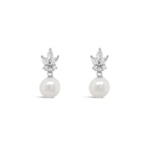 Absolute Jewellery Earrings Silver Pearl Drop E2326SL