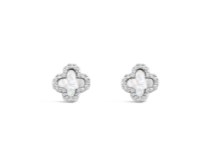 Absolute Jewellery Earrings Silver Fleur Stud E2276SL