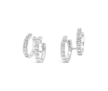 Absolute Jewellery Earrings Silver Square Hoop E2267SL