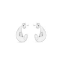 Absolute Jewellery Earrings Silver Half Hoop E2316SL