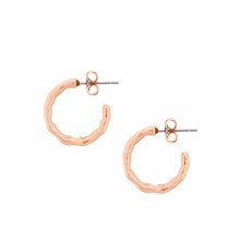 Earrings Small Hoop Bamboo Rose Gold