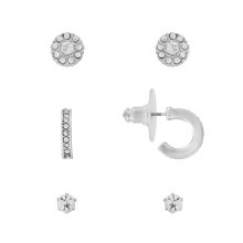 Indulgence Earrings Studs Half Hoop