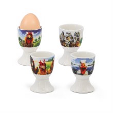 Eoin O Connor Beyond The Herd Set of 4 Egg Cups