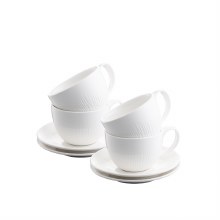 Belleek Erne Espresso Cup & Saucer Set of 4