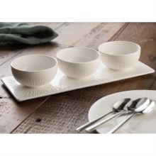 Belleek Erne Triple Bowl Set