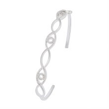 Tipperary Crystal Evil Eye -Bangle Cz Inset Sil