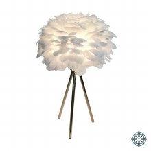 Tara Lane Feather Table Lamp White 50cm