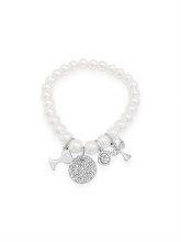 Absolute Jewellery Kids Pearl Bracelet with Charms HCB304