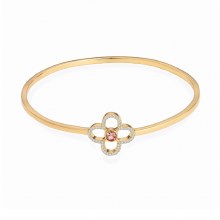 Tipperary Crystal Fleur Gold Bangle