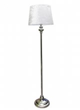 Grange Living Floor Lamp Silver & Glass